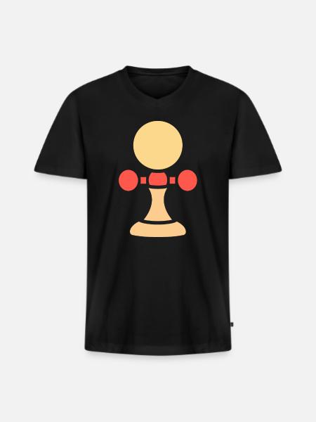 Kendama - Men's Premium Organic T-shirt with V-neck - black