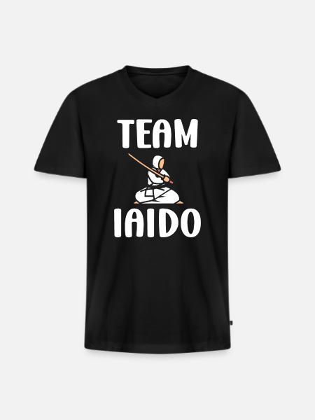 iaido - Men's Premium Organic T-shirt with V-neck - black