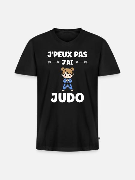 judo - Men's Premium Organic T-shirt with V-neck - black