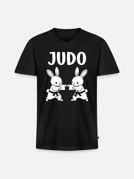 judo - Men's Premium Organic T-shirt with V-neck - black