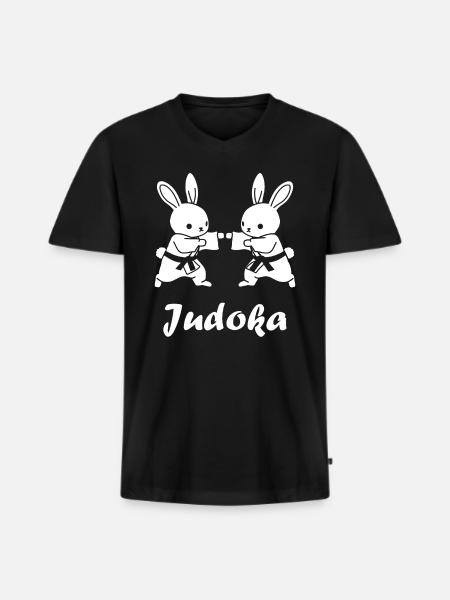 judo - Men's Premium Organic T-shirt with V-neck - black