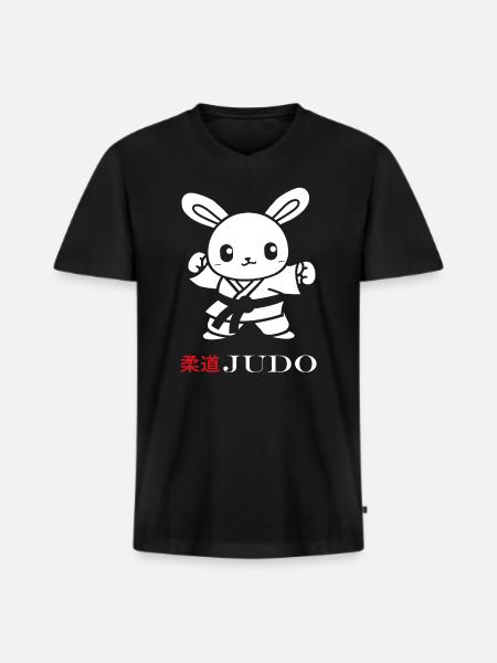 judo - Men's Premium Organic T-shirt with V-neck - black