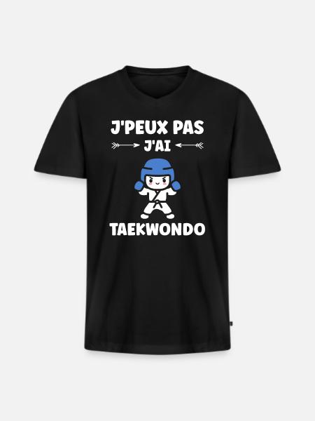 Taekwondo - Men's Premium Organic T-shirt with V-neck - black