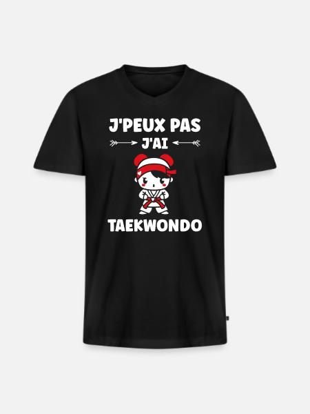 Taekwondo - Men's Premium Organic T-shirt with V-neck - black