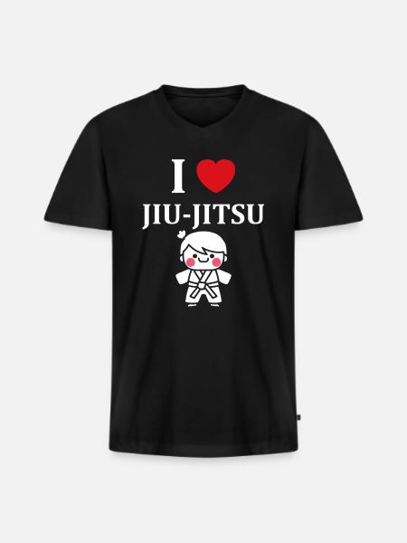 Jiu Jitsu - Men's Premium Organic T-shirt with V-neck - black