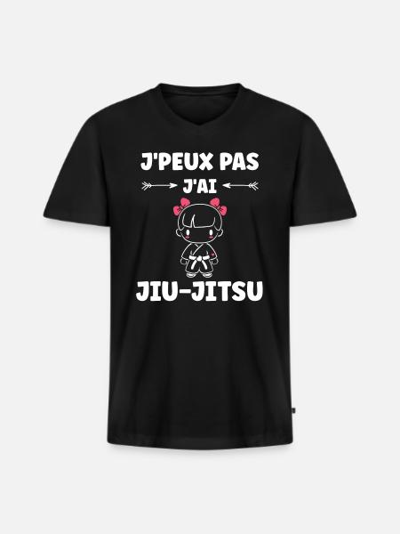 Jiu Jitsu - Men's Premium Organic T-shirt with V-neck - black
