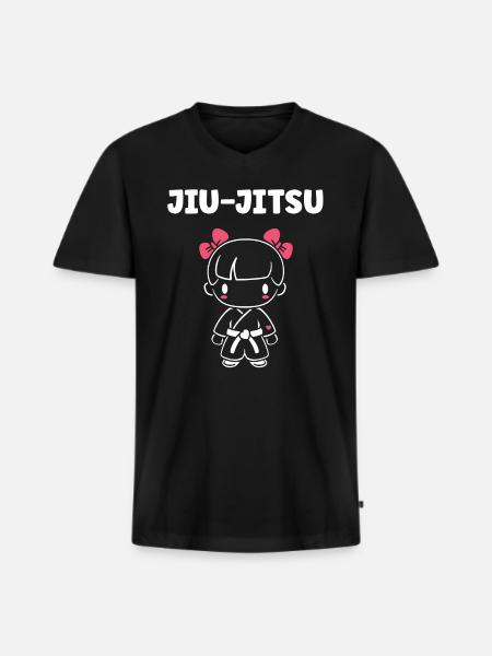 Jiu Jitsu - Men's Premium Organic T-shirt with V-neck - black