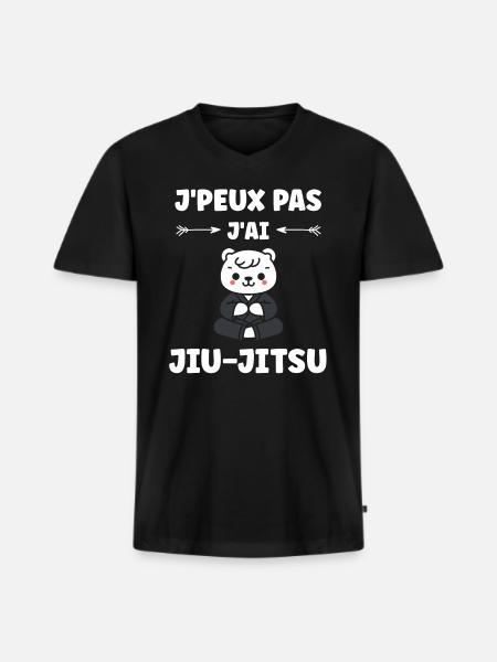 Jiu Jitsu - Men's Premium Organic T-shirt with V-neck - black