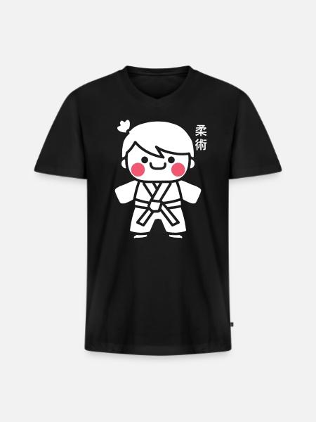 Jiu Jitsu - Men's Premium Organic T-shirt with V-neck - black
