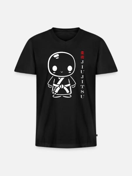 Jiu Jitsu - Men's Premium Organic T-shirt with V-neck - black