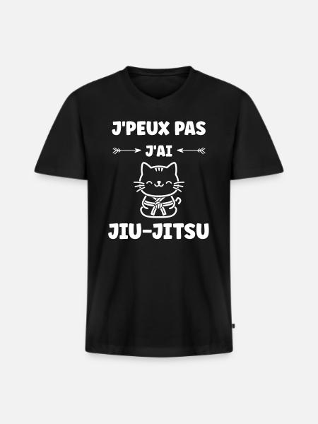 Jiu Jitsu - Men's Premium Organic T-shirt with V-neck - black