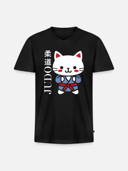 judo - Men's Premium Organic T-shirt with V-neck - black