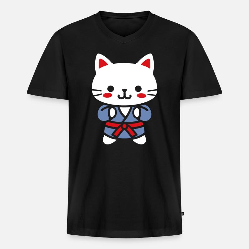 judo - Men's Premium Organic T-shirt with V-neck - black