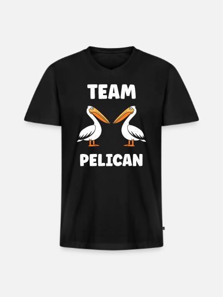 Pelican - Men's Premium Organic T-shirt with V-neck - black