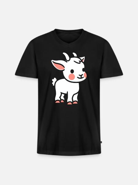 He-goat - Men's Premium Organic T-shirt with V-neck - black