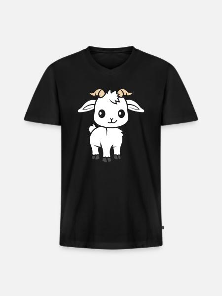 He-goat - Men's Premium Organic T-shirt with V-neck - black