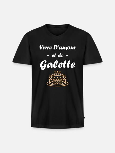 Pancake - Men's Premium Organic T-shirt with V-neck - black