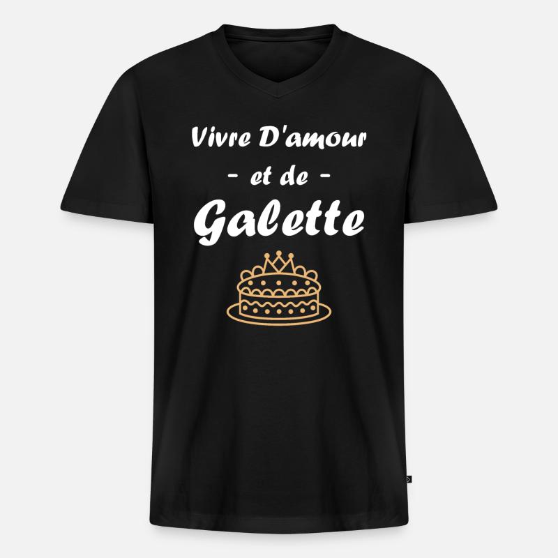Pfannkuchen - Männer Premium Bio T-Shirt mit V-Ausschnitt - Schwarz