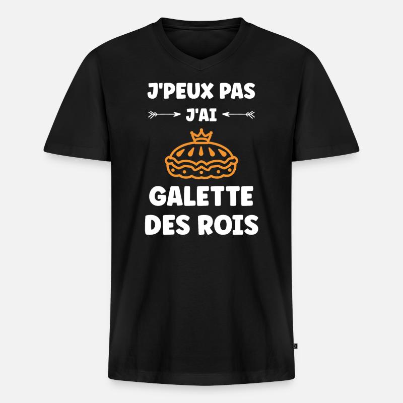 Pfannkuchen - Männer Premium Bio T-Shirt mit V-Ausschnitt - Schwarz
