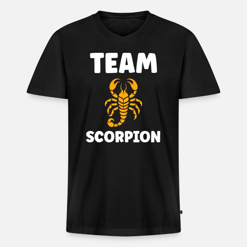 Skorpion - Männer Premium Bio T-Shirt mit V-Ausschnitt - Schwarz