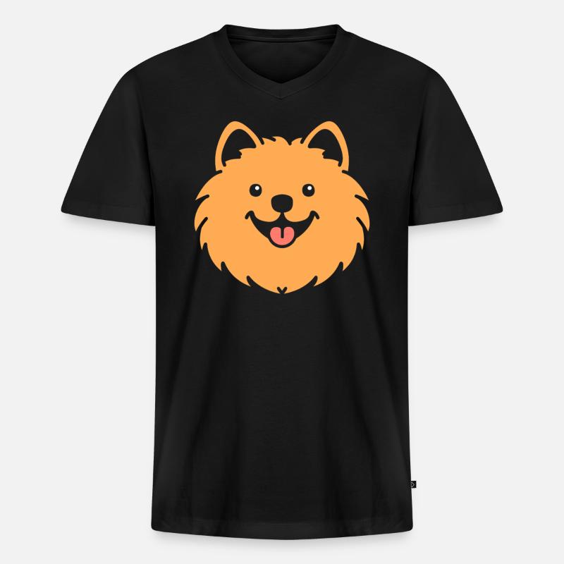Eurasier - Männer Premium Bio T-Shirt mit V-Ausschnitt - Schwarz