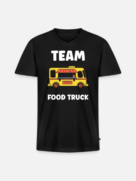 Imbisswagen - Männer Premium Bio T-Shirt mit V-Ausschnitt - Schwarz