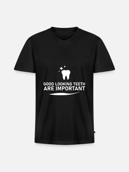 Good-looking Theth - Men's Premium Organic T-shirt with V-neck - black