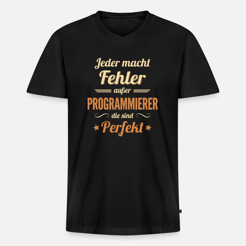 Programmierer sind Perfekt Developer Coder - Männer Premium Bio T-Shirt mit V-Ausschnitt - Schwarz