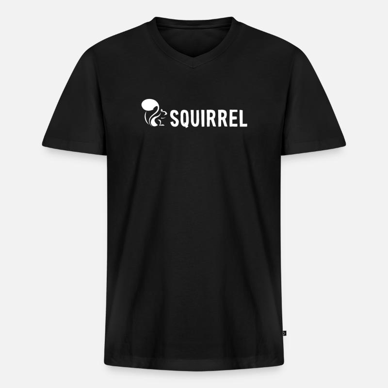 Squirrel Fox Squirrel Grey Squirrel - Men's Premium Organic T-shirt with V-neck - black