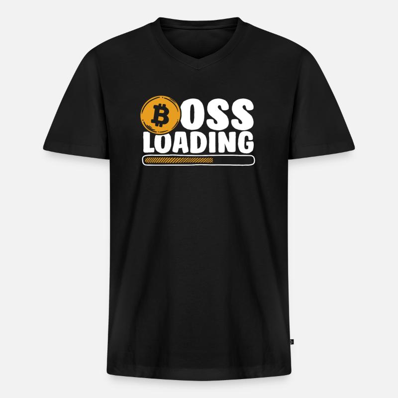 Loading Crypto Cryptocurrency Blockchain - Men's Premium Organic T-shirt with V-neck - black