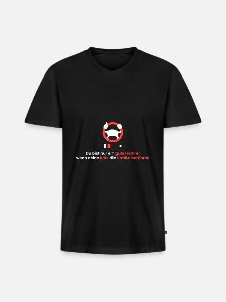 Knieschleifen! - Männer Premium Bio T-Shirt mit V-Ausschnitt - Schwarz