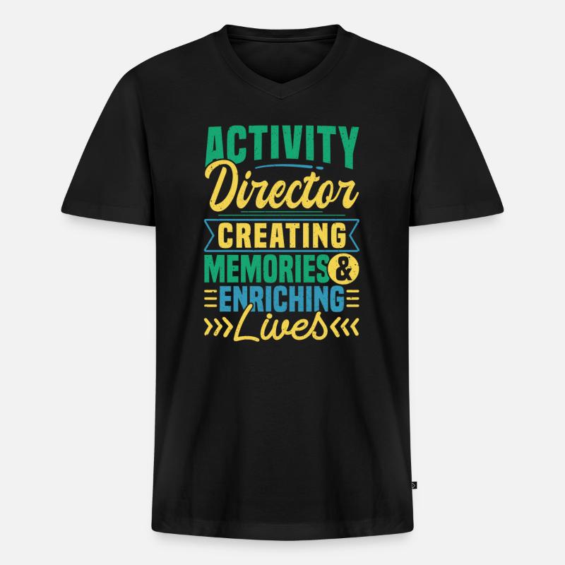 Activity Director Appreciation - Männer Premium Bio T-Shirt mit V-Ausschnitt - Schwarz