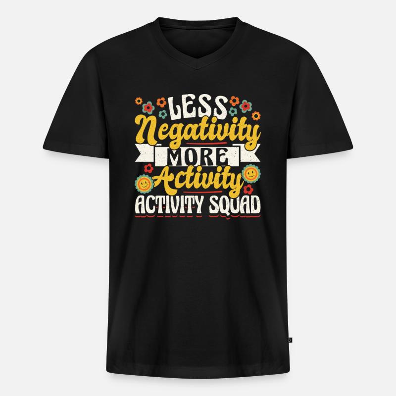 Groovy Activity Director Activity - Männer Premium Bio T-Shirt mit V-Ausschnitt - Schwarz