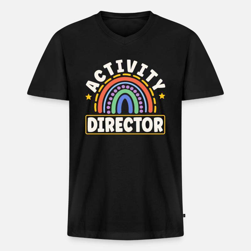 Activity Director Appreciation - Männer Premium Bio T-Shirt mit V-Ausschnitt - Schwarz
