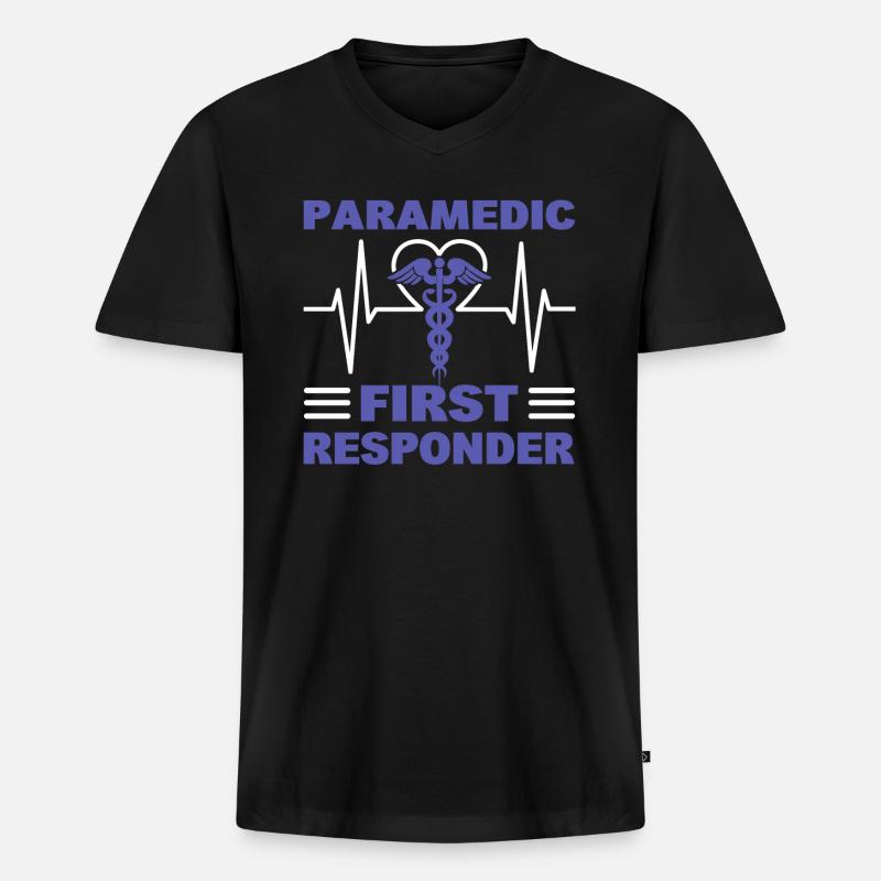 Sanitäter Notfall Medizinischer Assistent - Männer Premium Bio T-Shirt mit V-Ausschnitt - Schwarz
