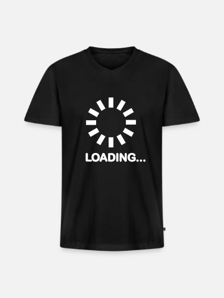 Loading bar - Men's Premium Organic T-shirt with V-neck - black