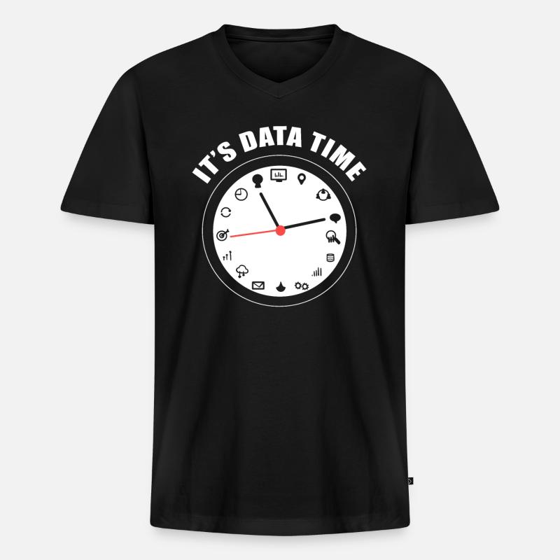 Datenanalyse Data Warehouse Analyst - Männer Premium Bio T-Shirt mit V-Ausschnitt - Schwarz