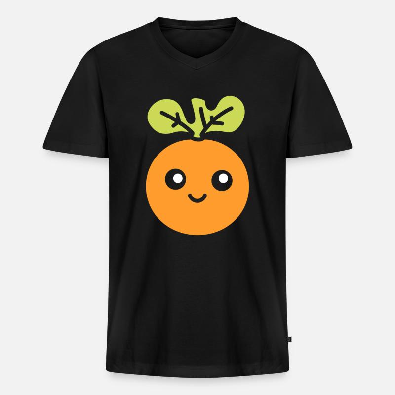 Kichererbse - Männer Premium Bio T-Shirt mit V-Ausschnitt - Schwarz
