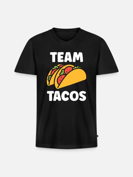 Tacos - Men's Premium Organic T-shirt with V-neck - black