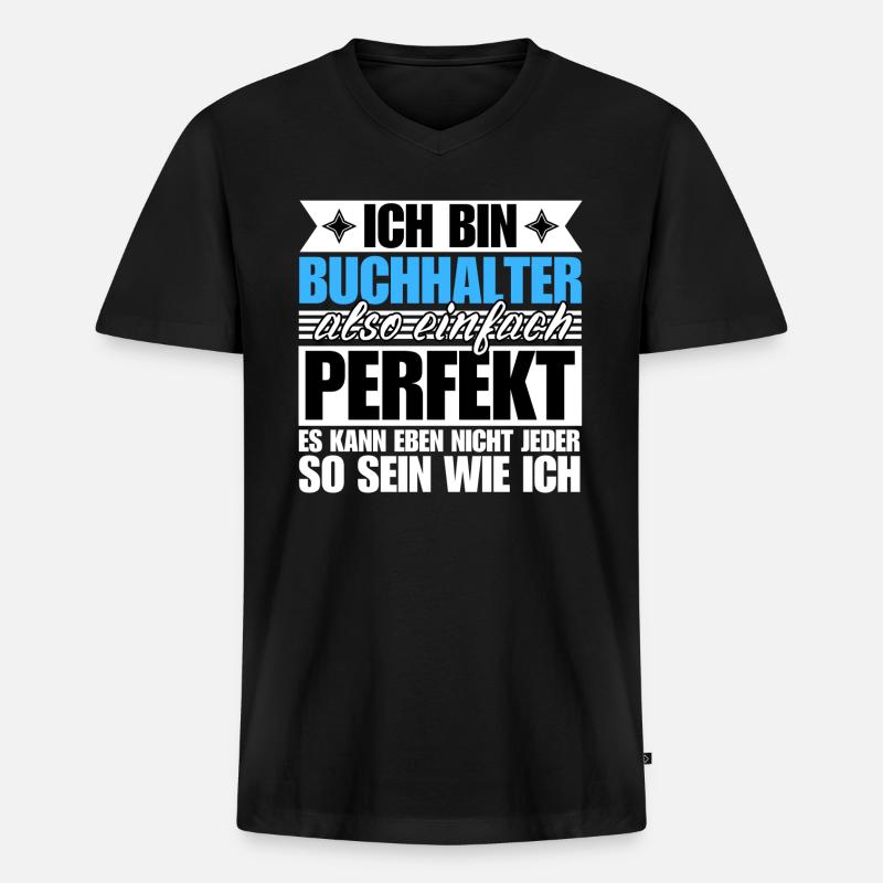 Perfekter Perfekter - Männer Premium Bio T-Shirt mit V-Ausschnitt - Schwarz