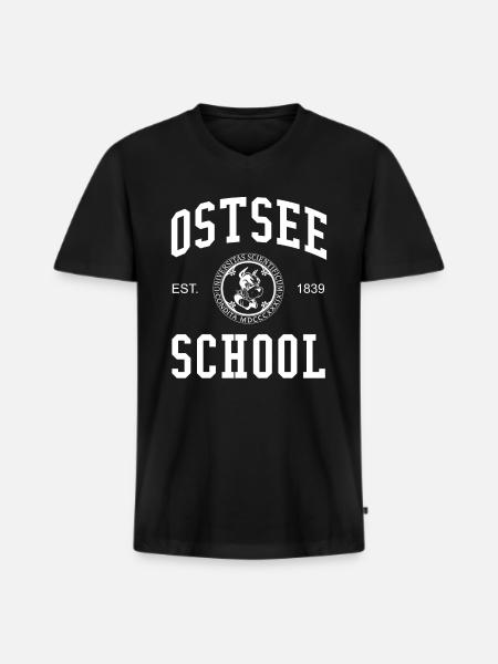 Ostsee School Hochschule University Schule Uni - Men's Premium Organic T-shirt with V-neck - black