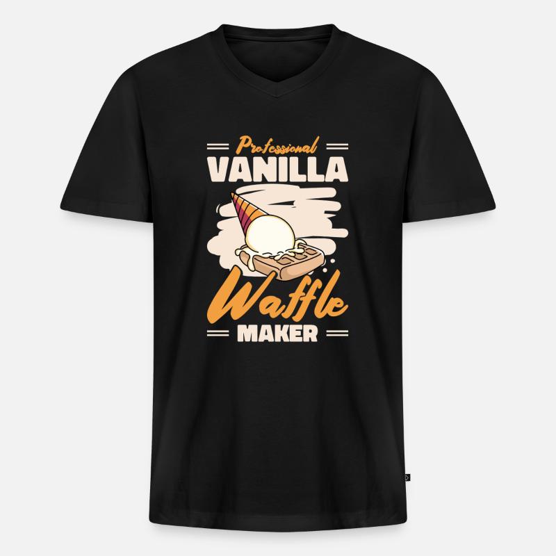 Professional Vanilla Waffle Maker - Männer Premium Bio T-Shirt mit V-Ausschnitt - Schwarz
