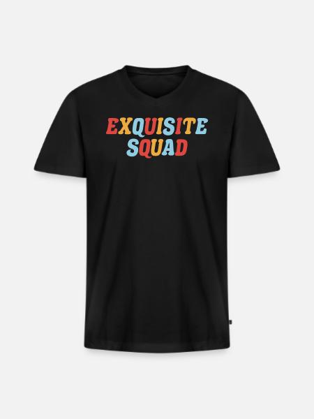 Squad Graphic - Men's Premium Organic T-shirt with V-neck - black