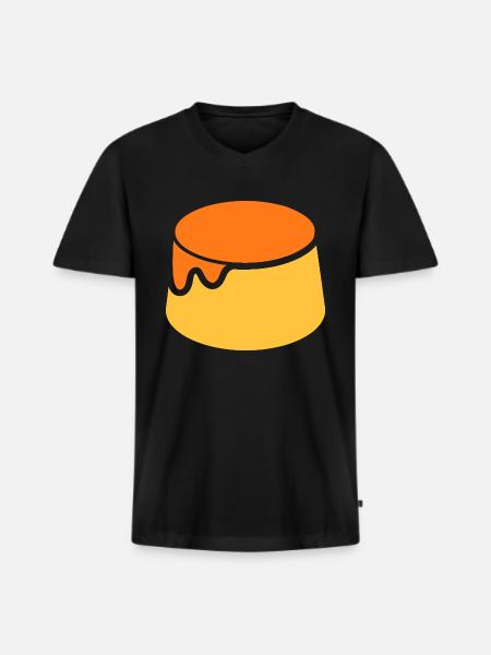 Flan - T-shirt encolure en V Premium bio Homme - noir
