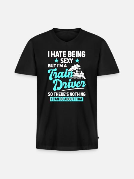 Operator Rail Trainspotting Drivers - Men's Premium Organic T-shirt with V-neck - black
