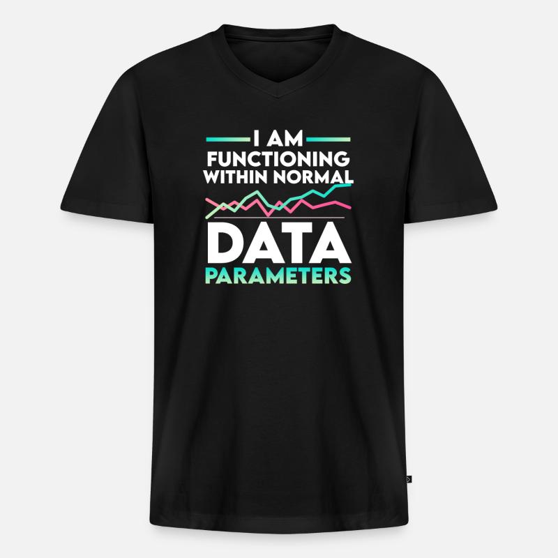 Parameter US Flagge Computer Datenwissenschaftler - Männer Premium Bio T-Shirt mit V-Ausschnitt - Schwarz