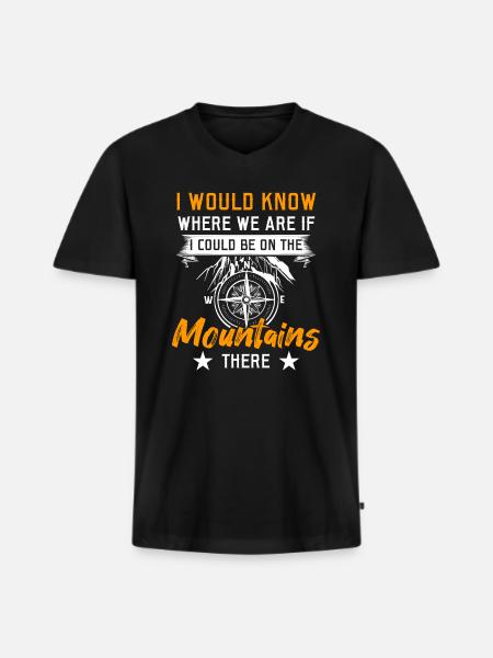 Cartography Geography Map lovers - Men's Premium Organic T-shirt with V-neck - black