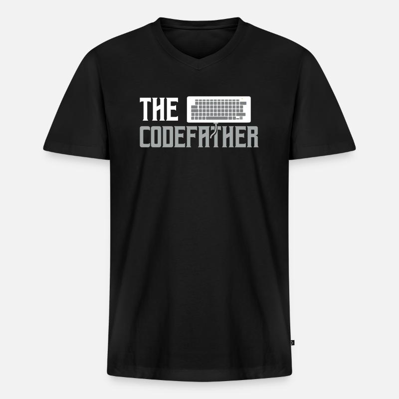 Software Programmierung Entwickler - Männer Premium Bio T-Shirt mit V-Ausschnitt - Schwarz
