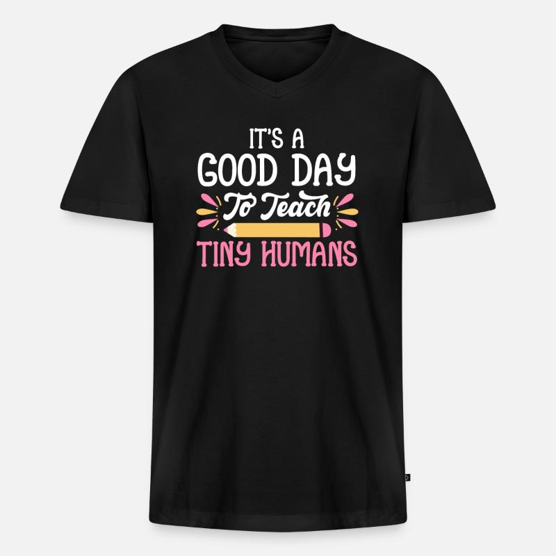 Schule Lehrerin PreK Lehrerin - Männer Premium Bio T-Shirt mit V-Ausschnitt - Schwarz