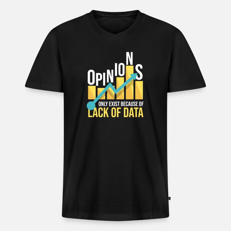 Datenwissenschaftler - Männer Premium Bio T-Shirt mit V-Ausschnitt - Schwarz
